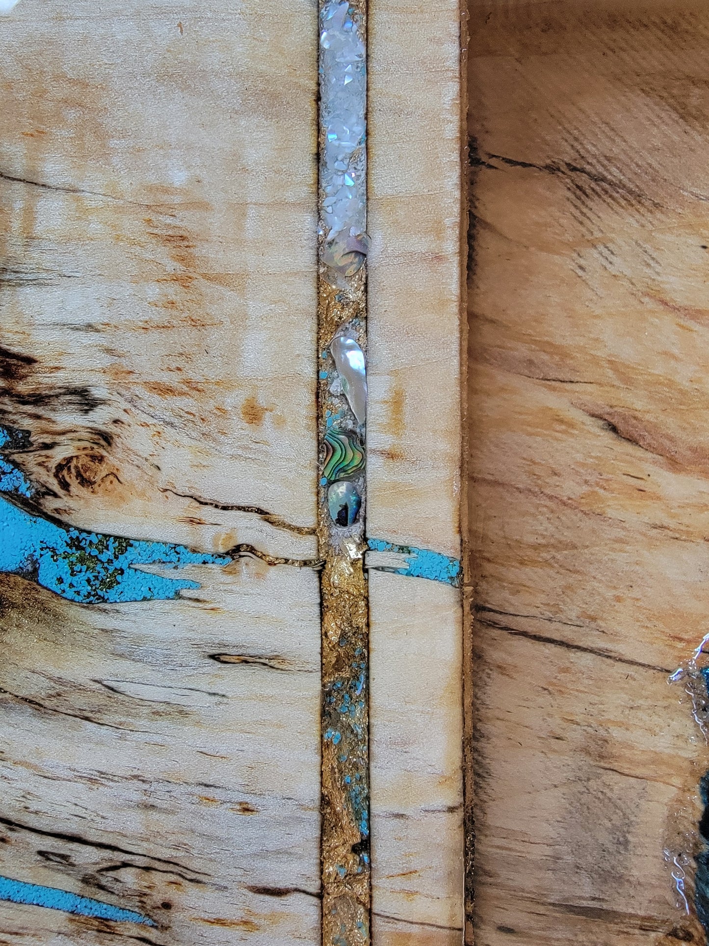 Wild Spirit – Live Edge Horse Relief in Turquoise & Resin