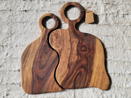 Twin Flow: Matched Hardwood Charcuterie Board Set - Thick Version