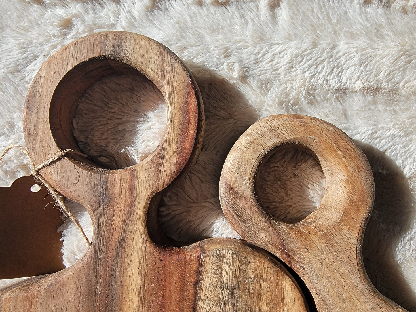 Twin Flow: Matched Hardwood Charcuterie Board Set - Thick Version