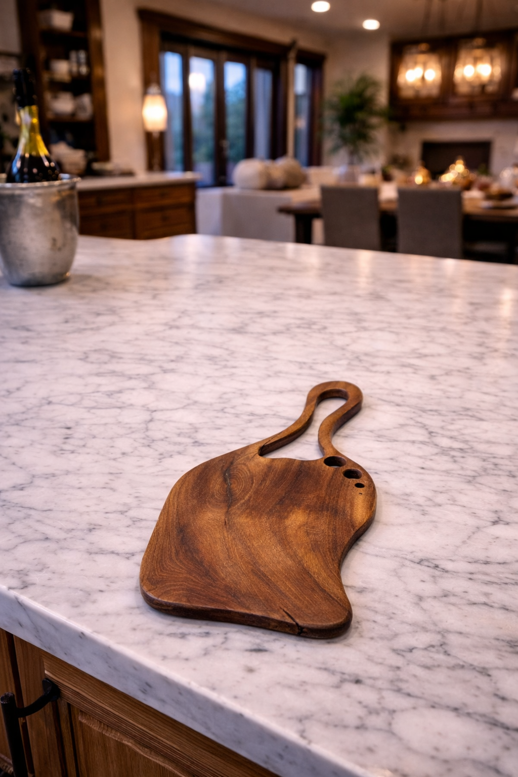 Flow Form: Handcrafted Live Edge Charcuterie Board in Hardwood Mesquite