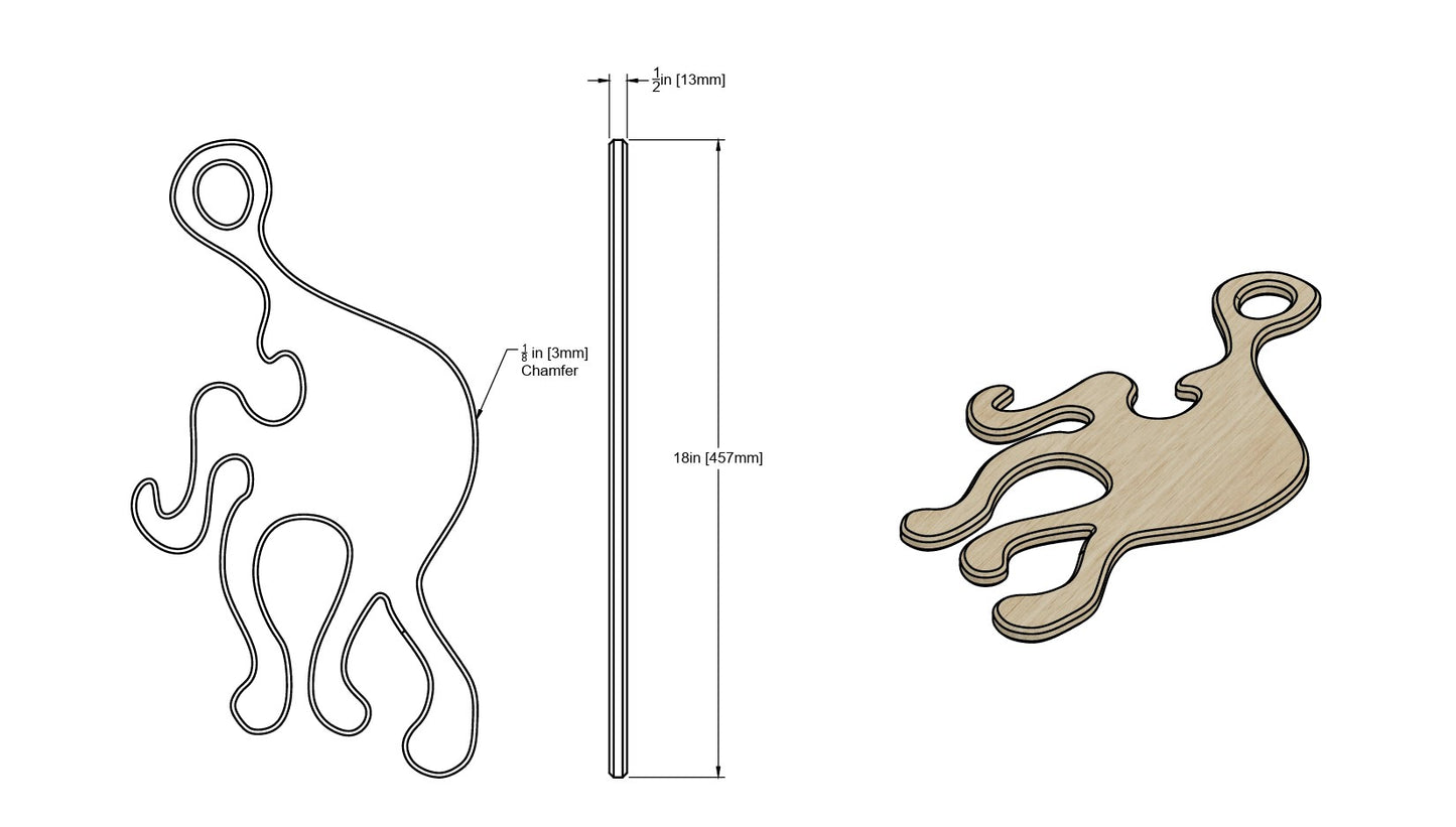 "Kokopelli Board" Charcuterie board & Serving Tray Template