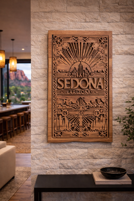 Sedona Radiance: Carved Tribute to Arizona’s Red Rock Landscape