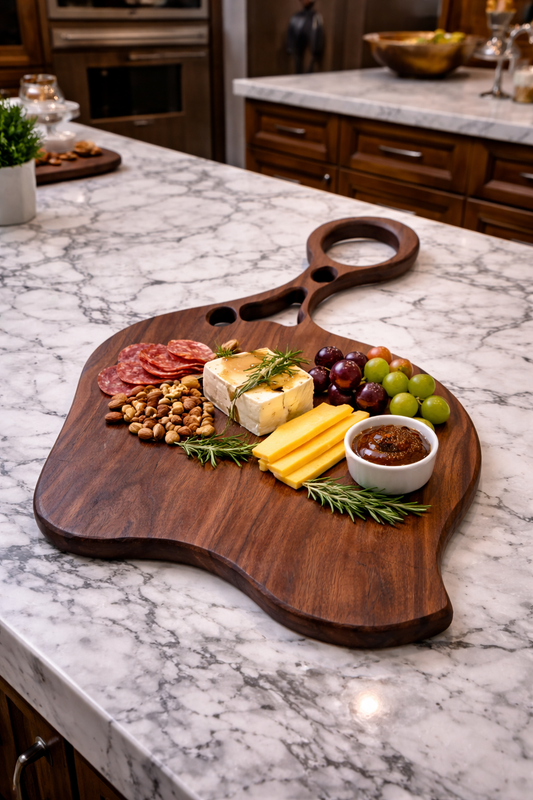 Walnut Flow – Sculpted Artisan Charcuterie Board